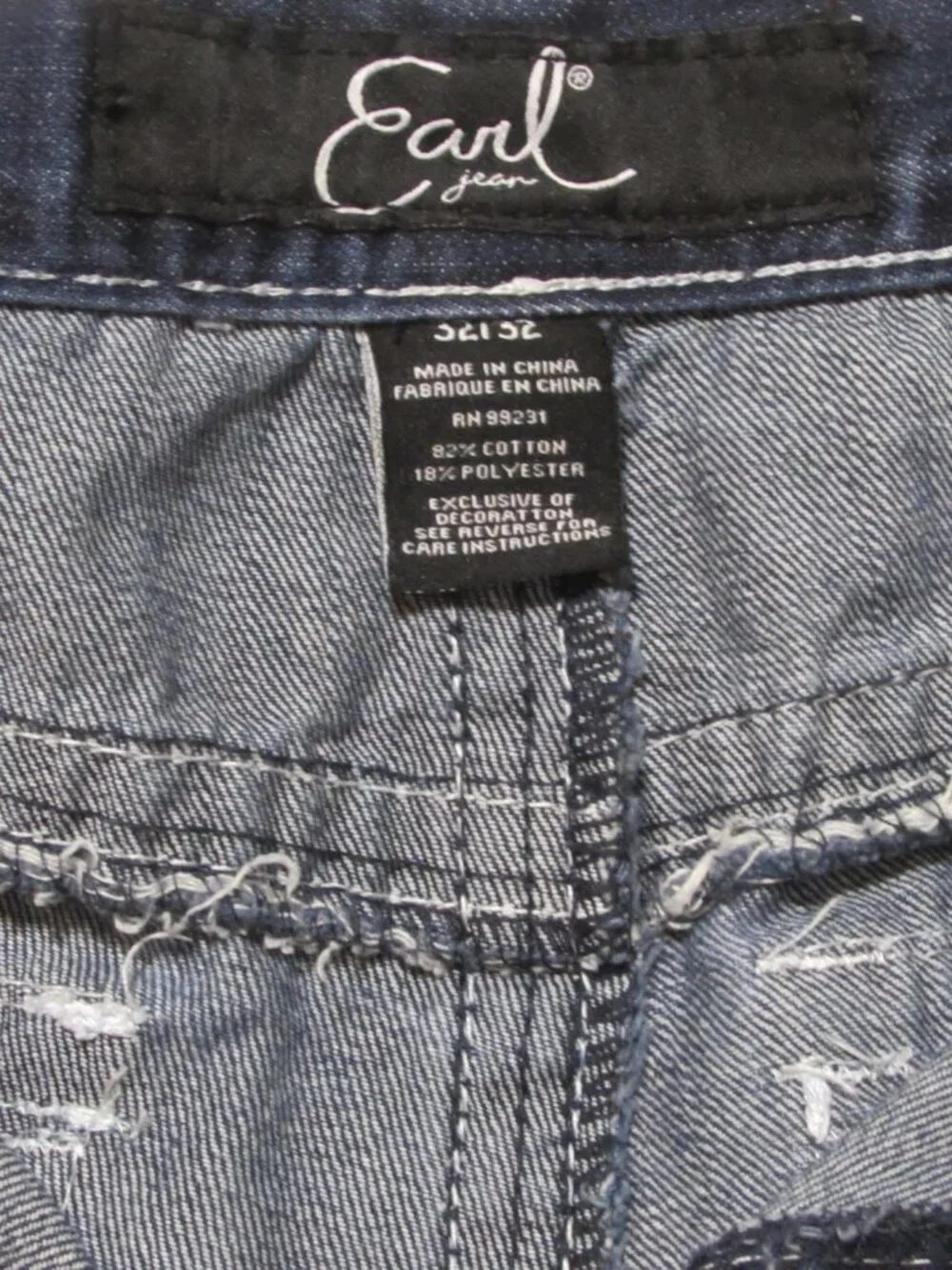 New Mens EARL JEANS Embellished Distressed Jeans Pants 32 X 32 ORIG $88